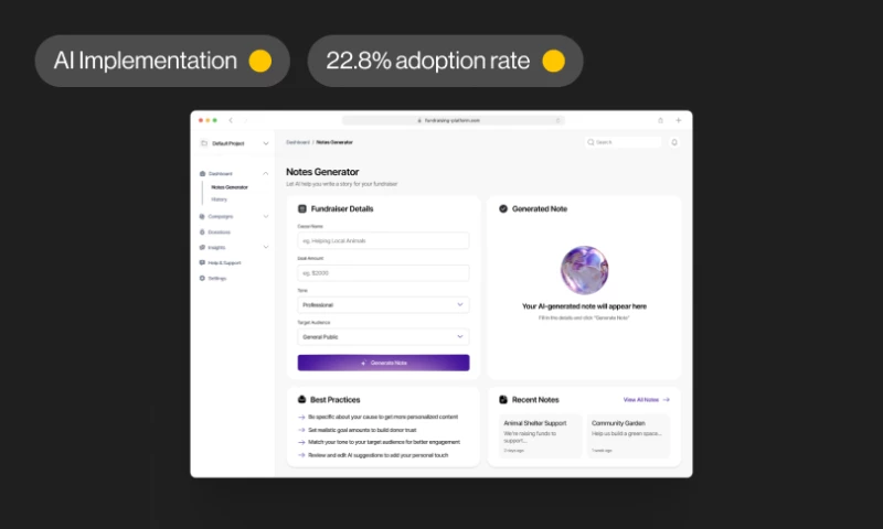 AI-Powered Store Notes Generator for Fundraising Platform