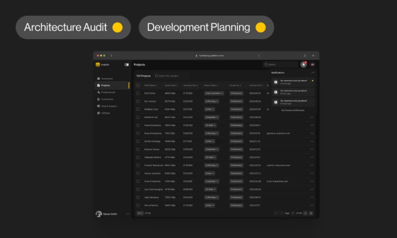 Techstack company - Technical Discovery & Architecture Audit for Energy Startup
