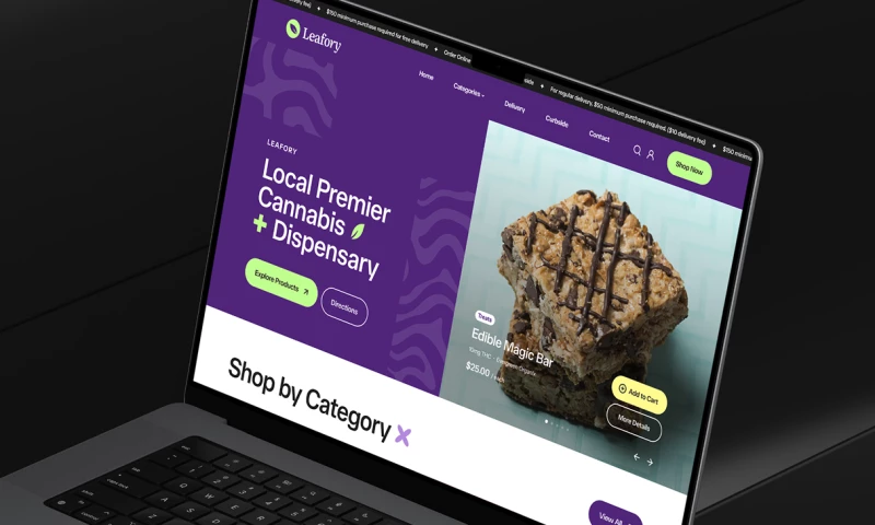 Uxon.me - Leafory - Online Cannabis Dispensary Website