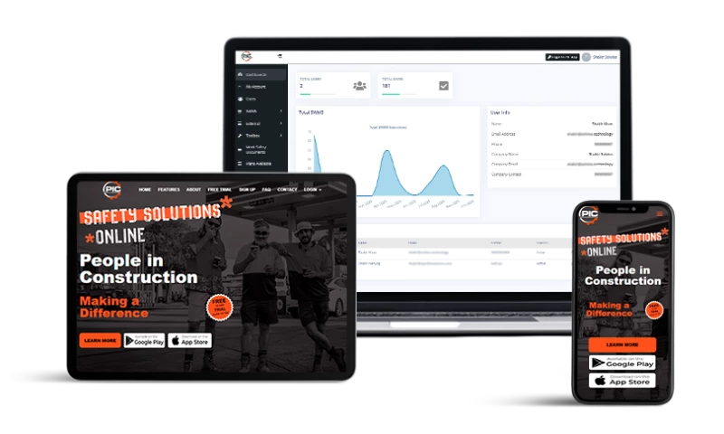 A seamless web and mobile platform designed to elevate safety across construction sites