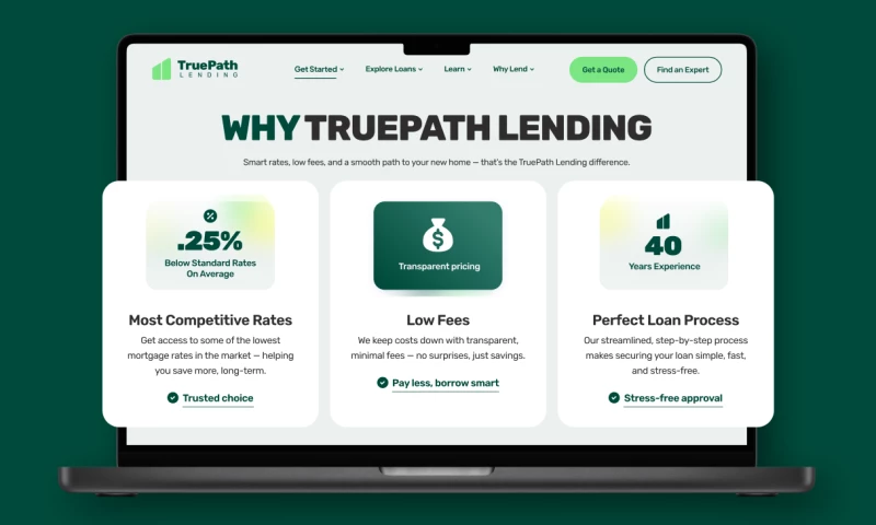 Uxon.me - TruePath Lending - Mortgage Website Design