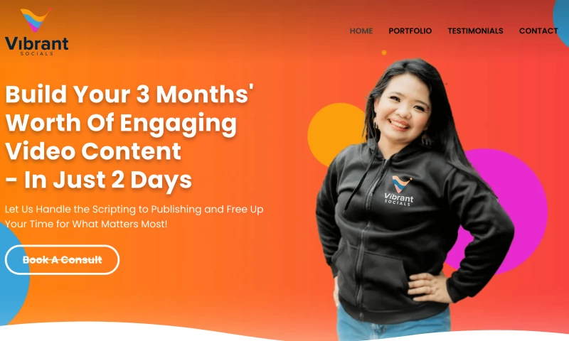 Creative Labs PH - Vibrant Socials Website Revamp