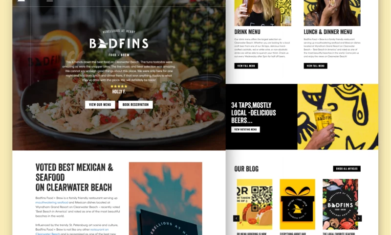 Mojo Media - Website Redesign for Badfins