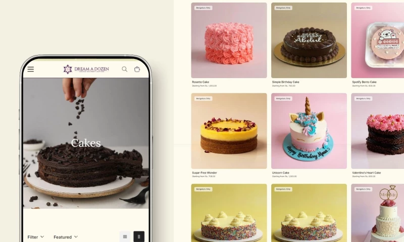 UI/UX & Ecommerce Design for Bakery Brand