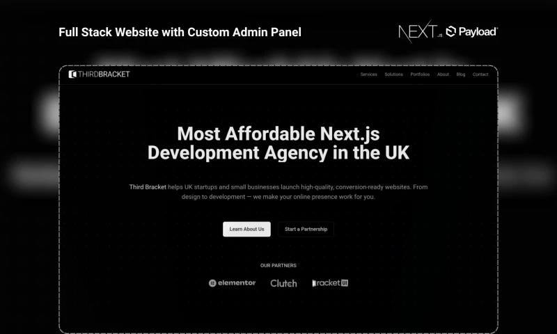 Third Bracket - Next.js Website with Custom PayloadCms Admin