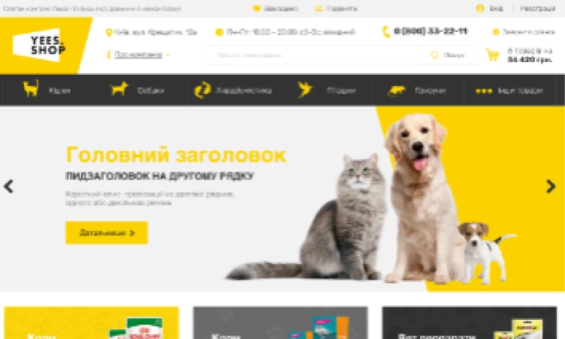 Pet Online Store Development