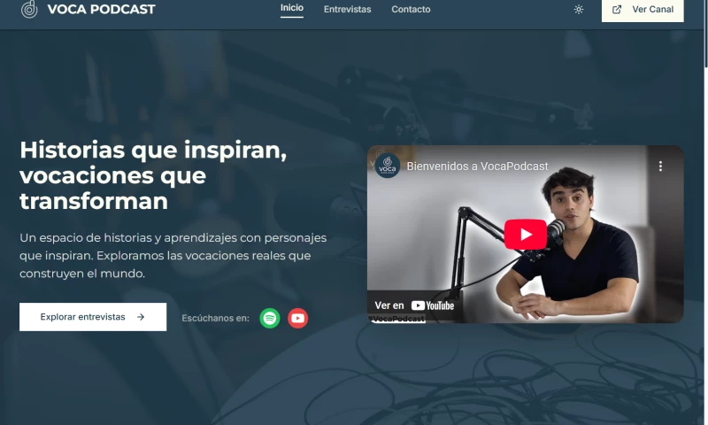 Landing Web para VocaPodcast