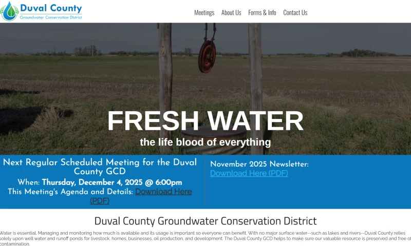 Williams Web Solutions - Duval County Groundwater Conservation District