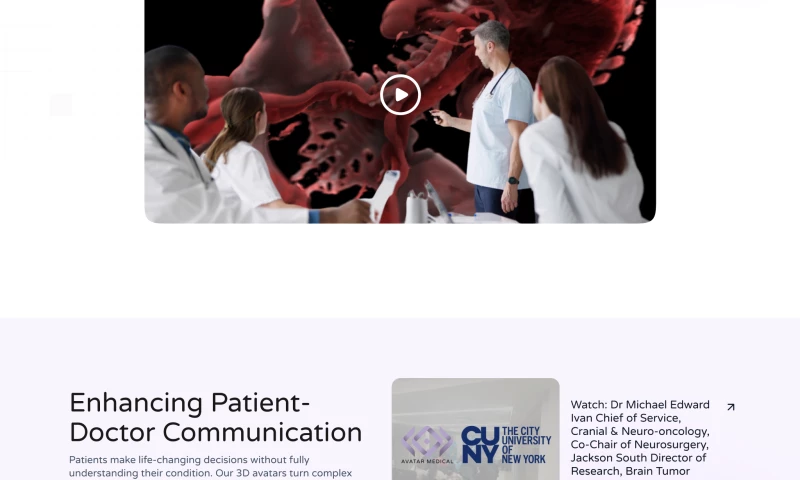 Wizdiv - Avatar Medical Figma Design & Webflow Development