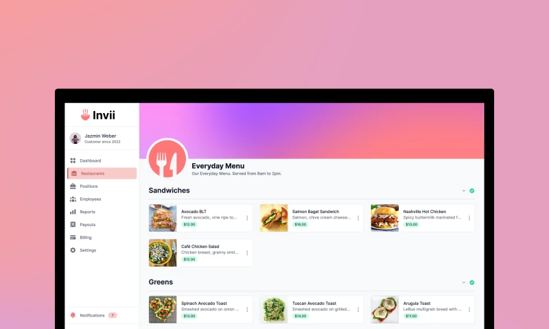 Invii: Restaurant Management System