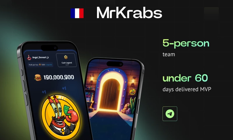OmiSoft - MrKrabs - Telegram Mini App Development for Community Growth