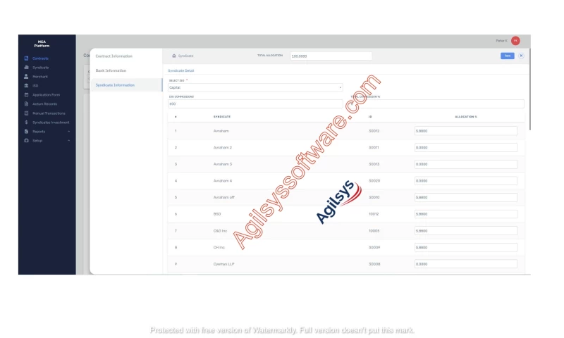 Agilsys Software Labs Private Limited - Loan And Contract Management Application