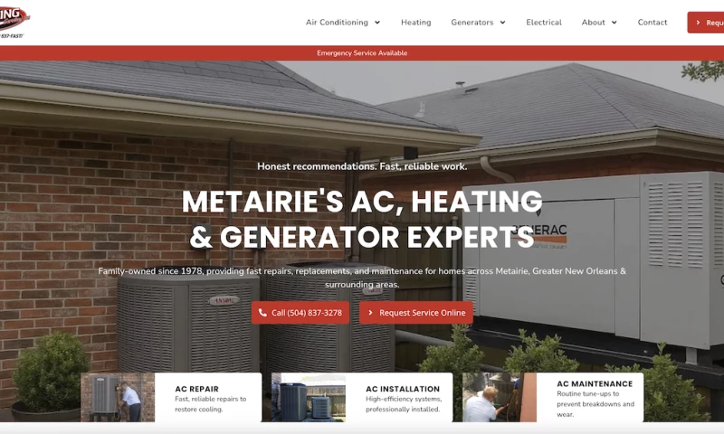 Geaux SEO - Lightning Service Inc Website Revamp