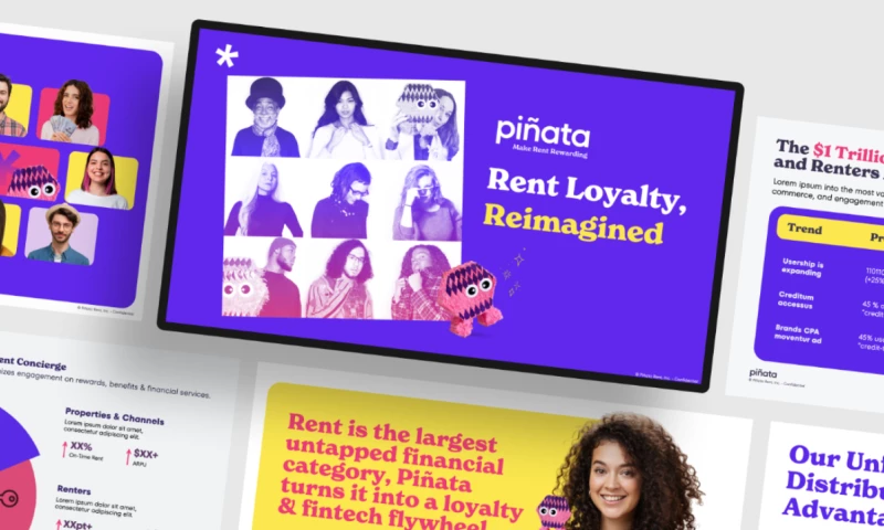Series B Investor Pitch Deck Design for Piñata Ai