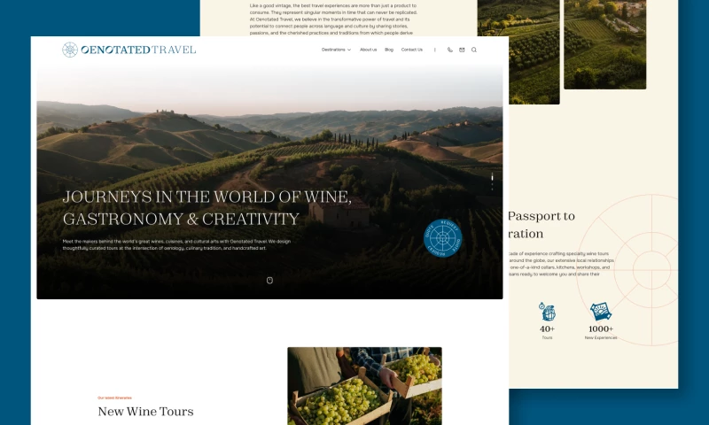 Popart Studio - Oenotated Travel - Web Design & Development