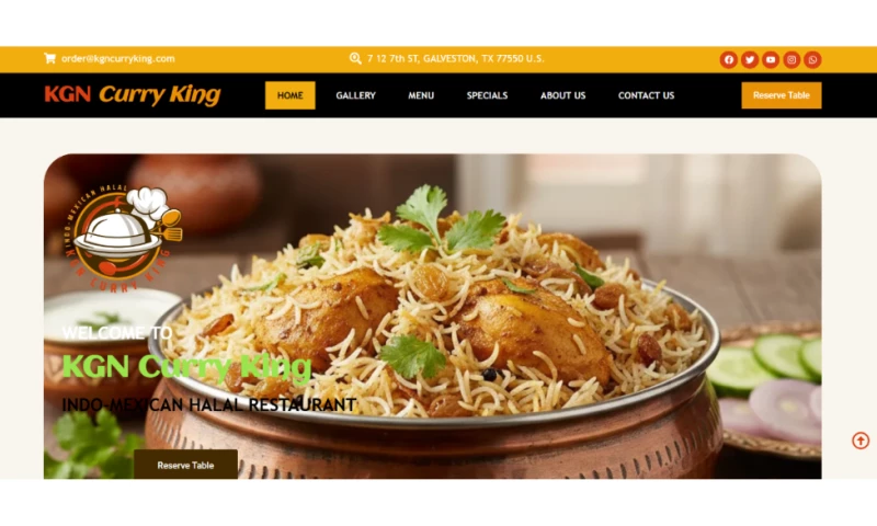 Zain Web Tech - KGN Curry King