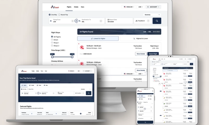 Nomfro Technologies - AI Travels - Global Flight, Hotel, Airport Pickup & Tour Booking Engine
