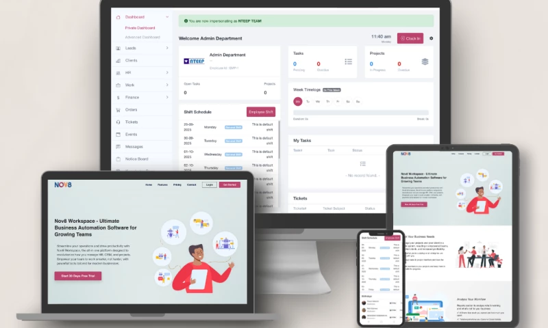 Nomfro Technologies - Nov8 Workspace All-in-One Enterprise SaaS Business Management Platform