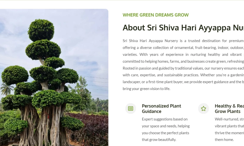 The Website Makers - Sri Shiva Hari Ayyappa Nursery