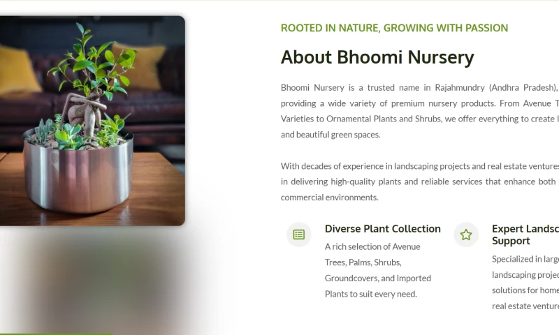 The Website Makers - Bhoomi Nursery