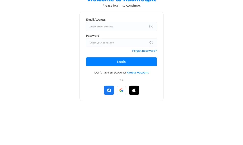 Upcodo Digital - Haulfrieght SaaS Web Application