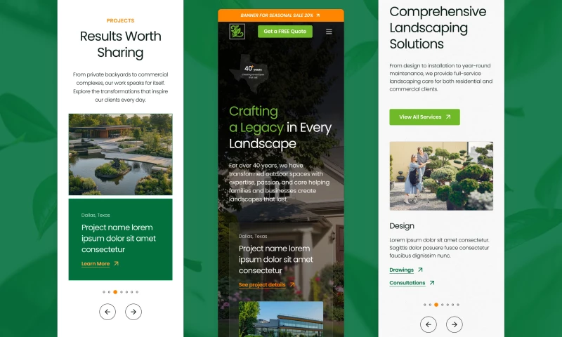 Web Loft Designs - Legacy Outdoor: building trust for high-end landscape projects