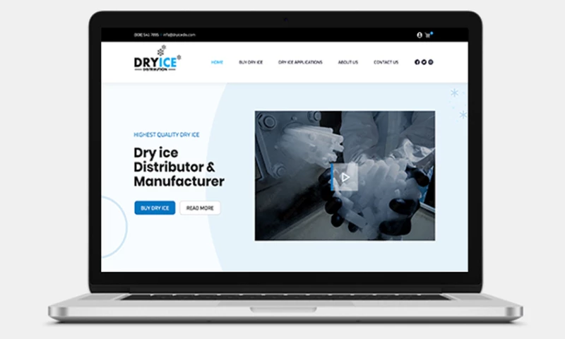 Website Development for Dry Ice Distribution Manufacturer