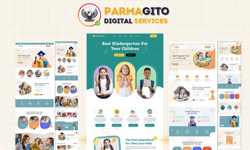 Parmagito Digital Services - Educational Website Development for a Child Learning Platform