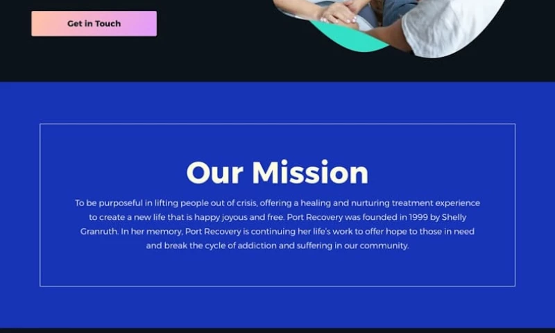 Entice Design - Port Recovery Website Redesign