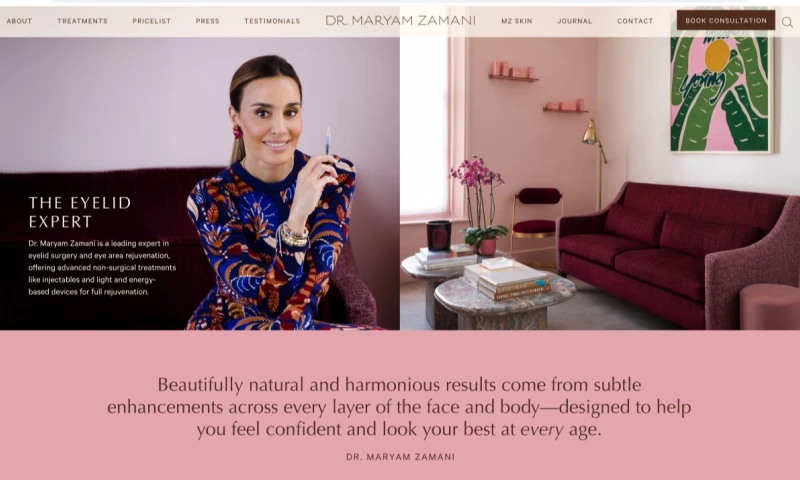 Wizdiv - Dr. Maryam Zamani Webflow Development