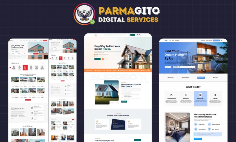 Parmagito Digital Services - Real Estate Website Development for Property Listings & Investment Platform