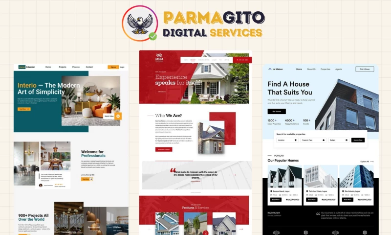 Parmagito Digital Services - E-Residence Company Website Development for Property & Residency Solutions