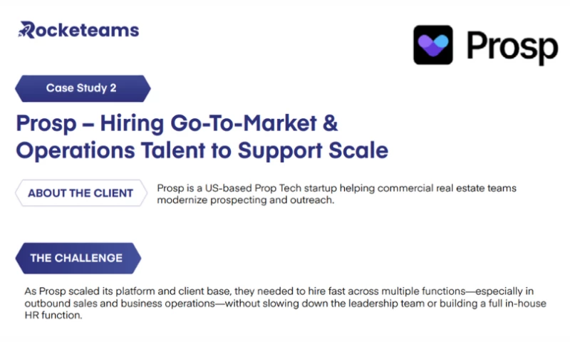 Rocketeams - Prosp Hiring Go-To-Market & Operations Talent to Support Scale