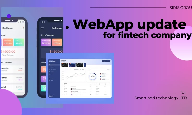 WebApp Update for Fintech Company