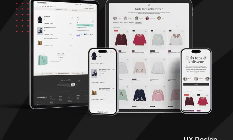 Kitty - Trotters website premiumisation to represent the brands heritage