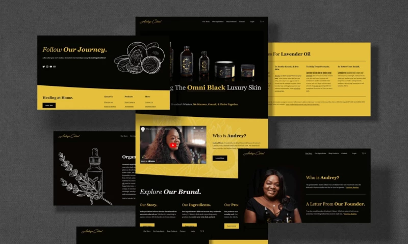 Audrey's Cabinet: Brand, Website, Packaging