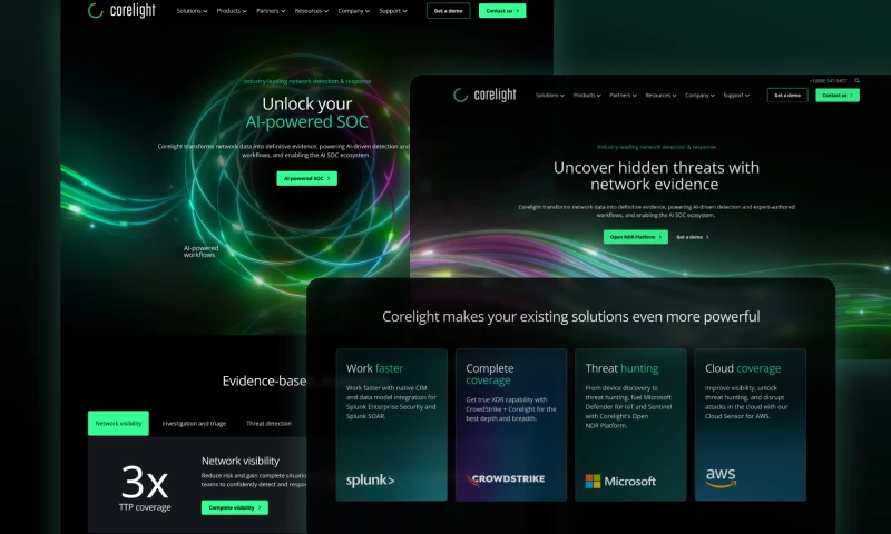 New Target, Inc. - Corelight Website Redesign