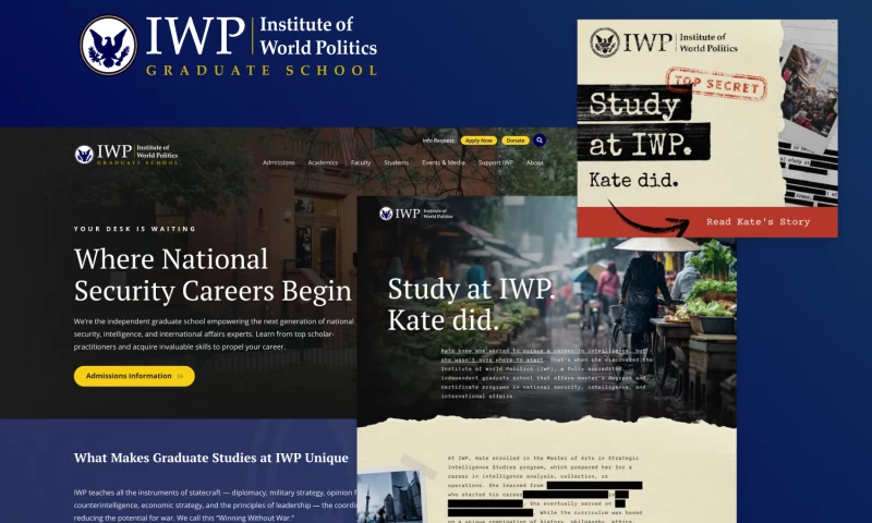 Institute of World Politics Marketing, Creative & Website Design
