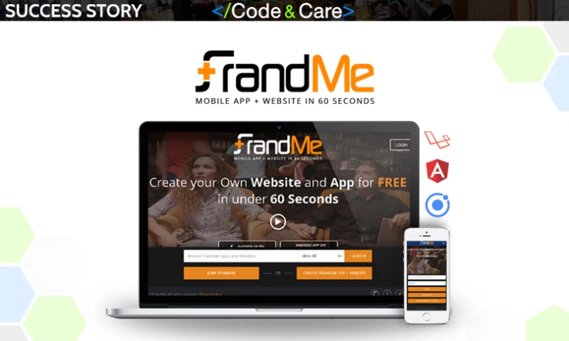 Code&Care - FrandMe: build a website and mobile app in 60 seconds