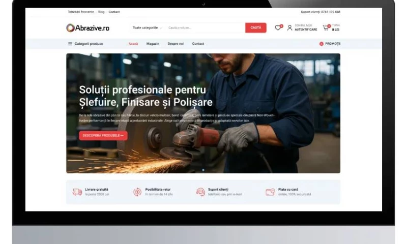 Vision Web - Abrazive.ro - Web Design