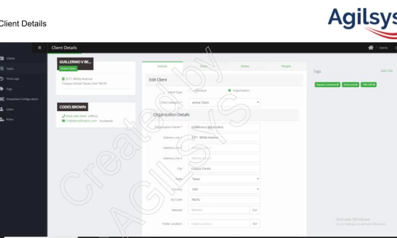 Agilsys Software Labs Private Limited - CRM for Accounting Firm