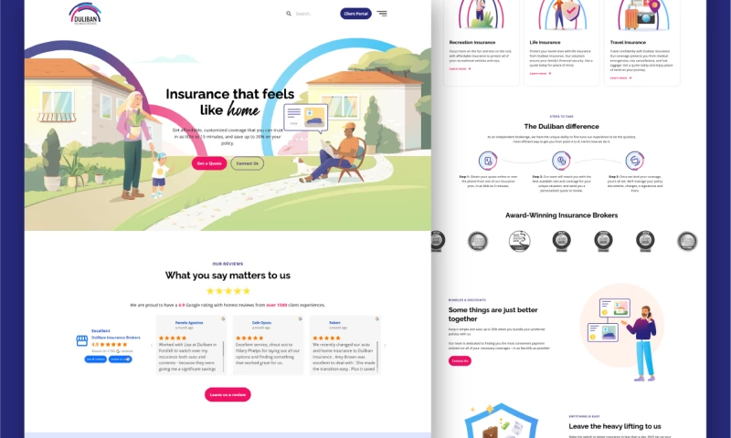Website Redesign for Duliban Insurance
