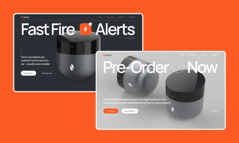 Torch Sensors / Design & Webflow Dev / 3D / Stripe