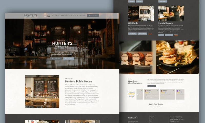 Mojo Media - New Website for Hunters Public House