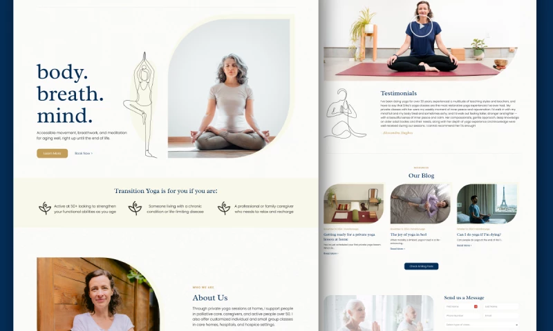 Mojo Media - New Website for Transition Yoga