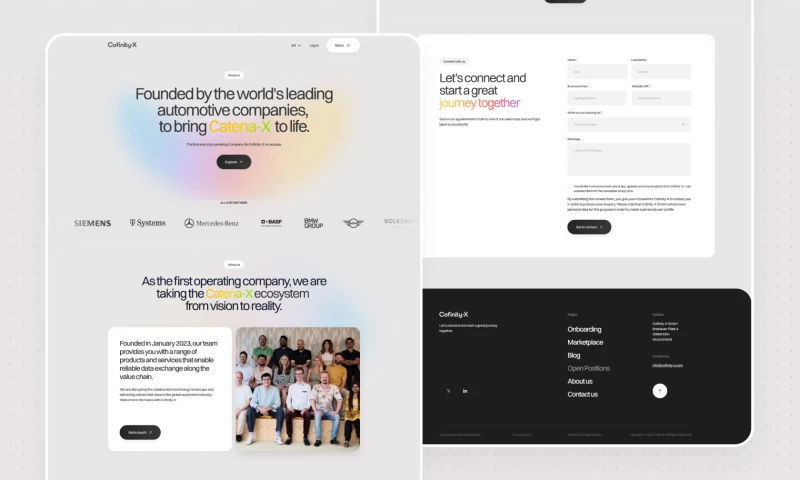 Cofinity-X / Corporate Website / UX&UI Design and Web Development
