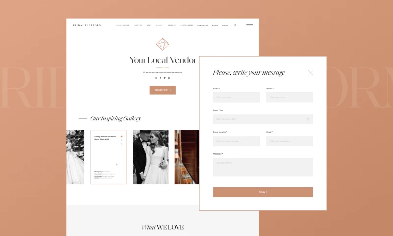 Digital Butlers - Bridal Platform / Web App Design & Development