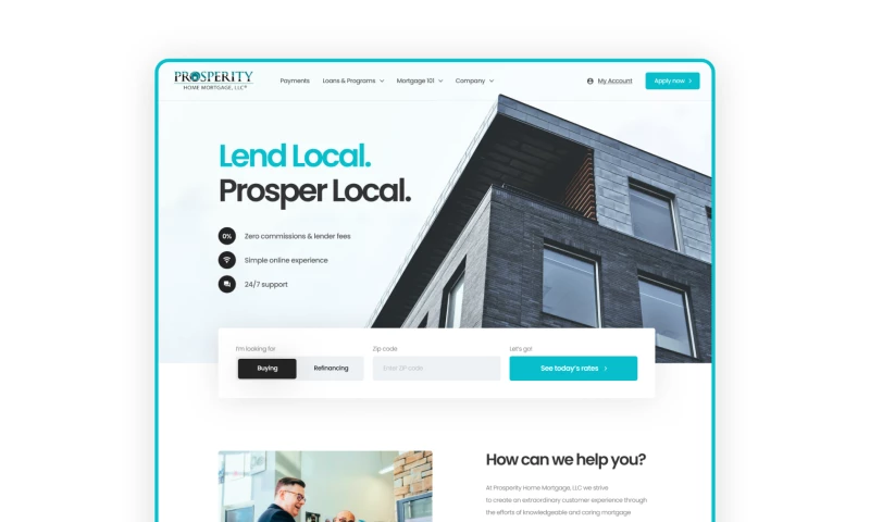 Digital Butlers - Prosperity Home Loans / Corporate Website / Web Design & Development