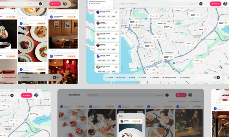 U1CORE - 4Avenue app | UI/UX design