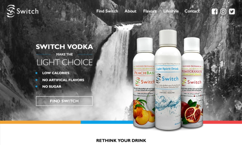 The Brandsmen - Switch Vodka Full Branding Package and Website
